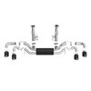 Afe Stainless Steel, With Muffler, 3 Inch To 2-1/2 Inch Diameter Pipe, Dual Exhaust With Quad Exit 49-34127-B